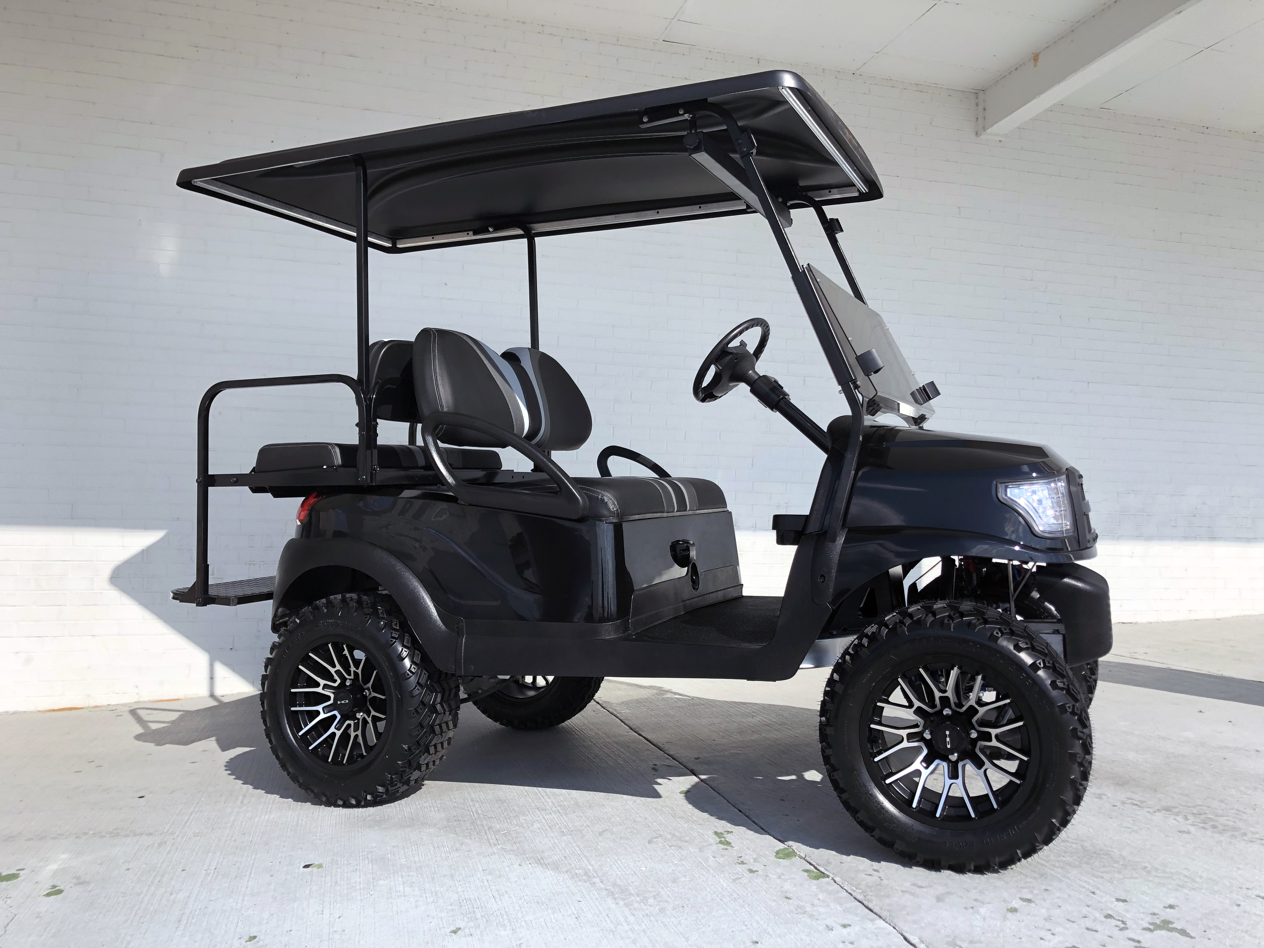 Black Alpha Club Car Precedent Golf Cart Lifted