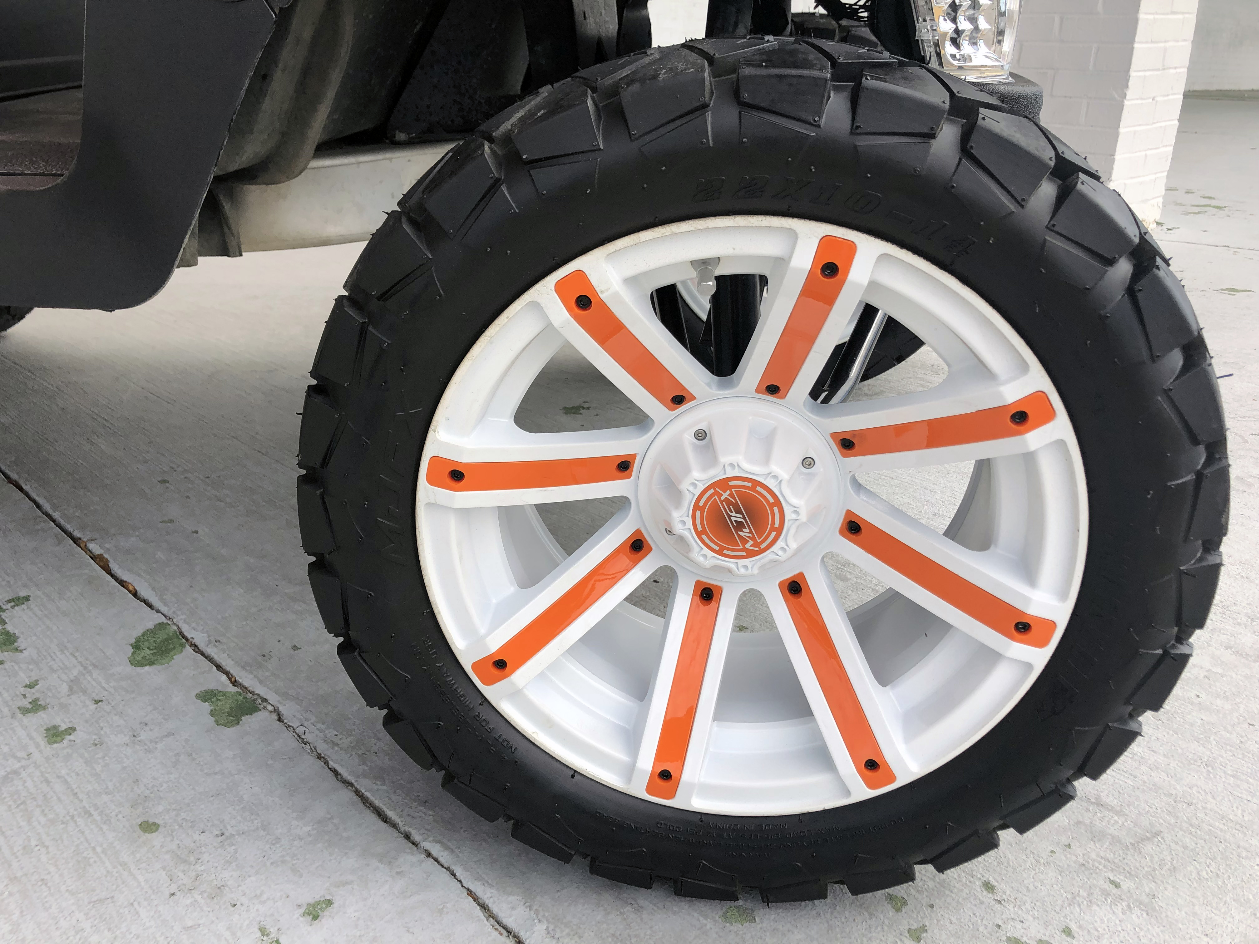 14 Inch Avenger Wheels with Orange Inserts