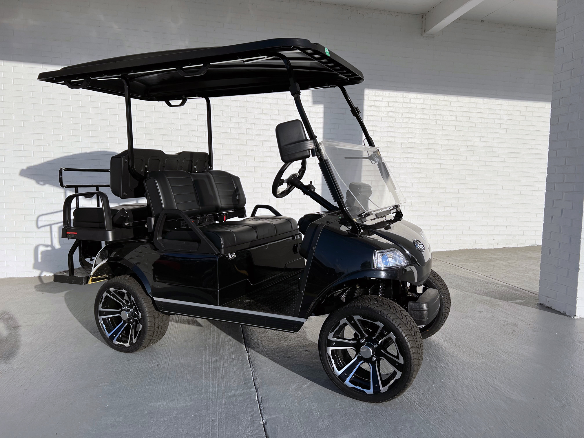 Black Out Evolution Classic 4 Plus Golf Cart | Golf Carts - Lifted