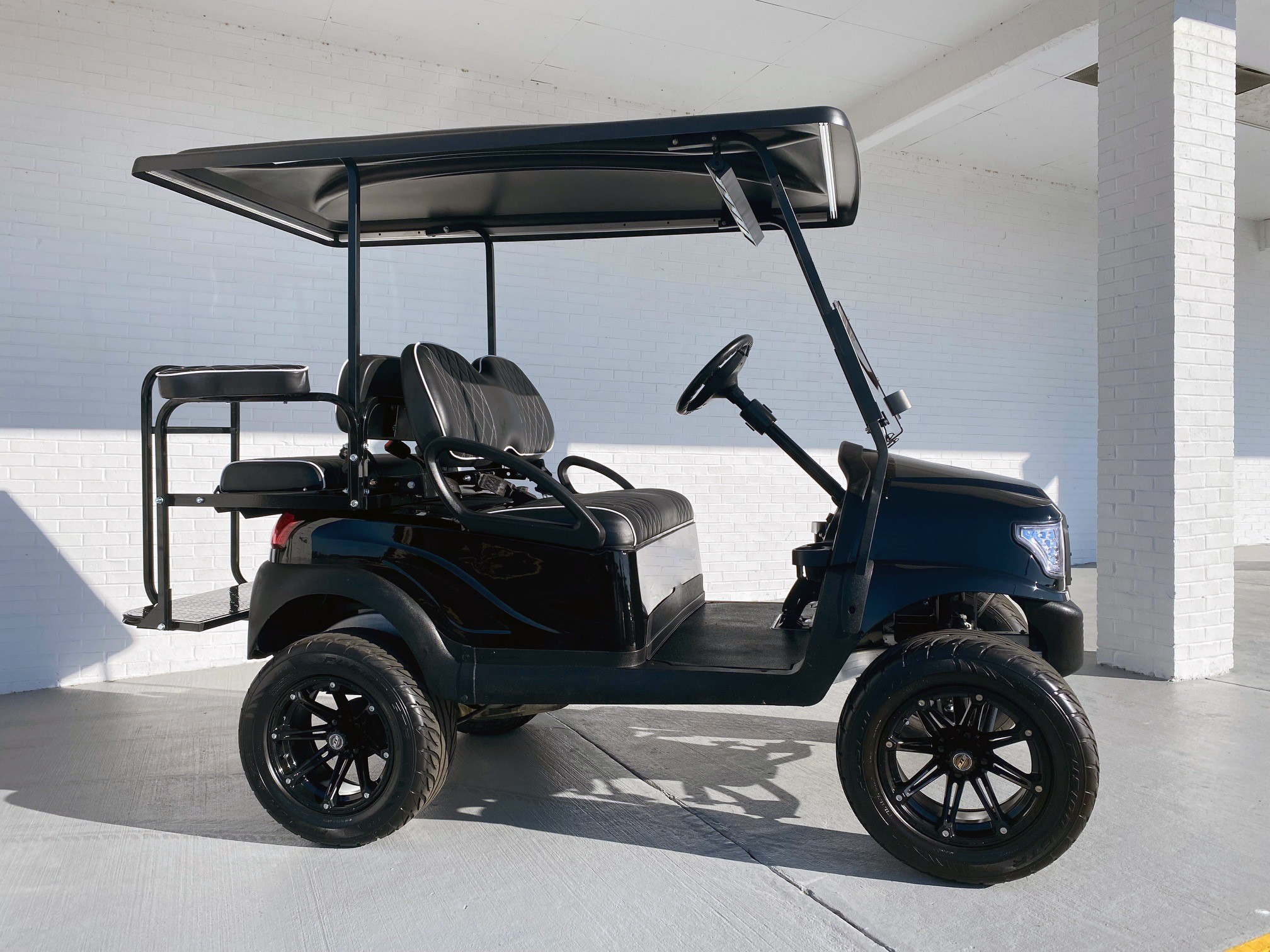 Black Alpha Club Car Golf Cart Custom Seats 