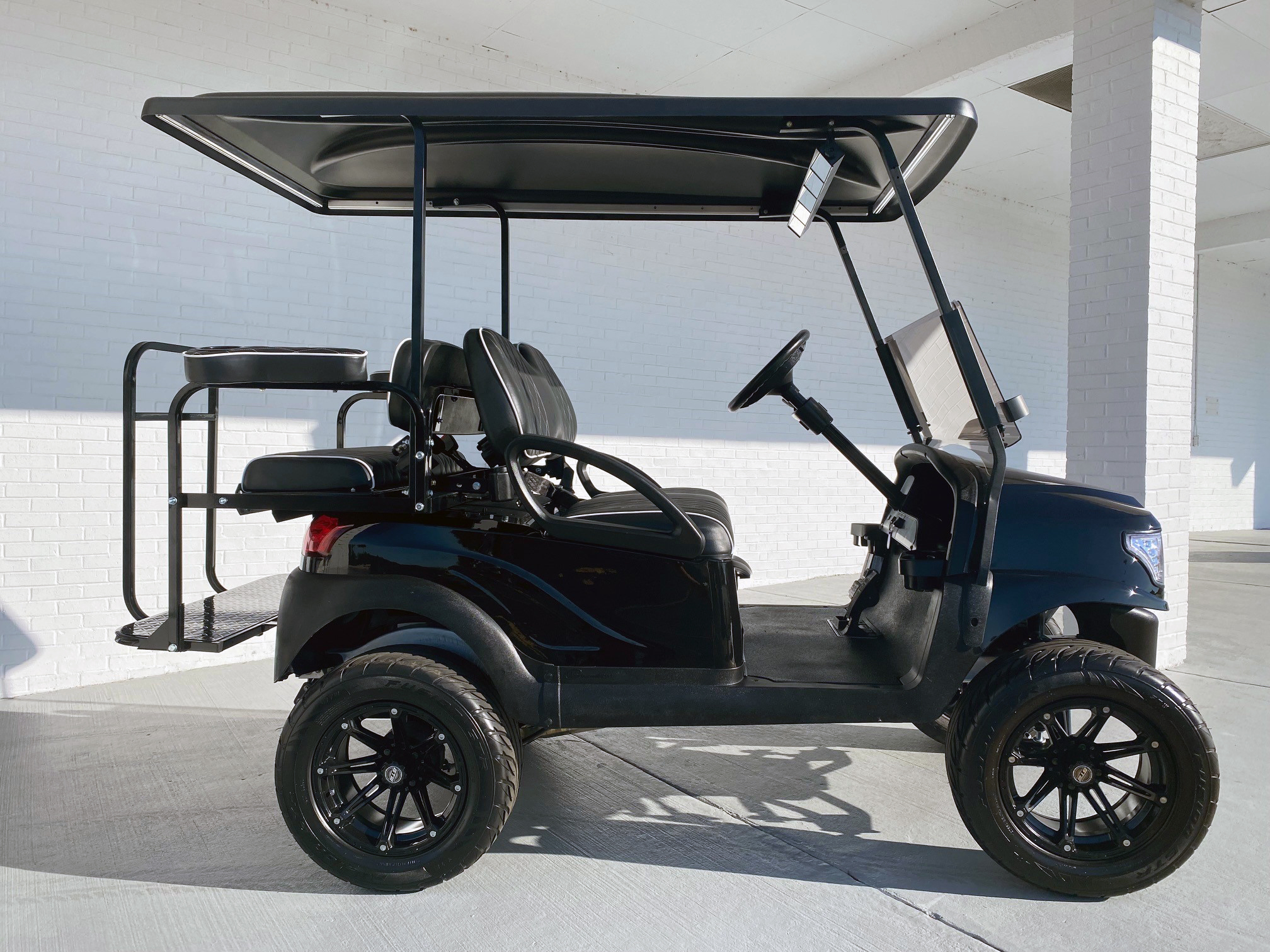 Black Alpha Club Car Golf Cart Custom Seats | Golf Carts - Lifted