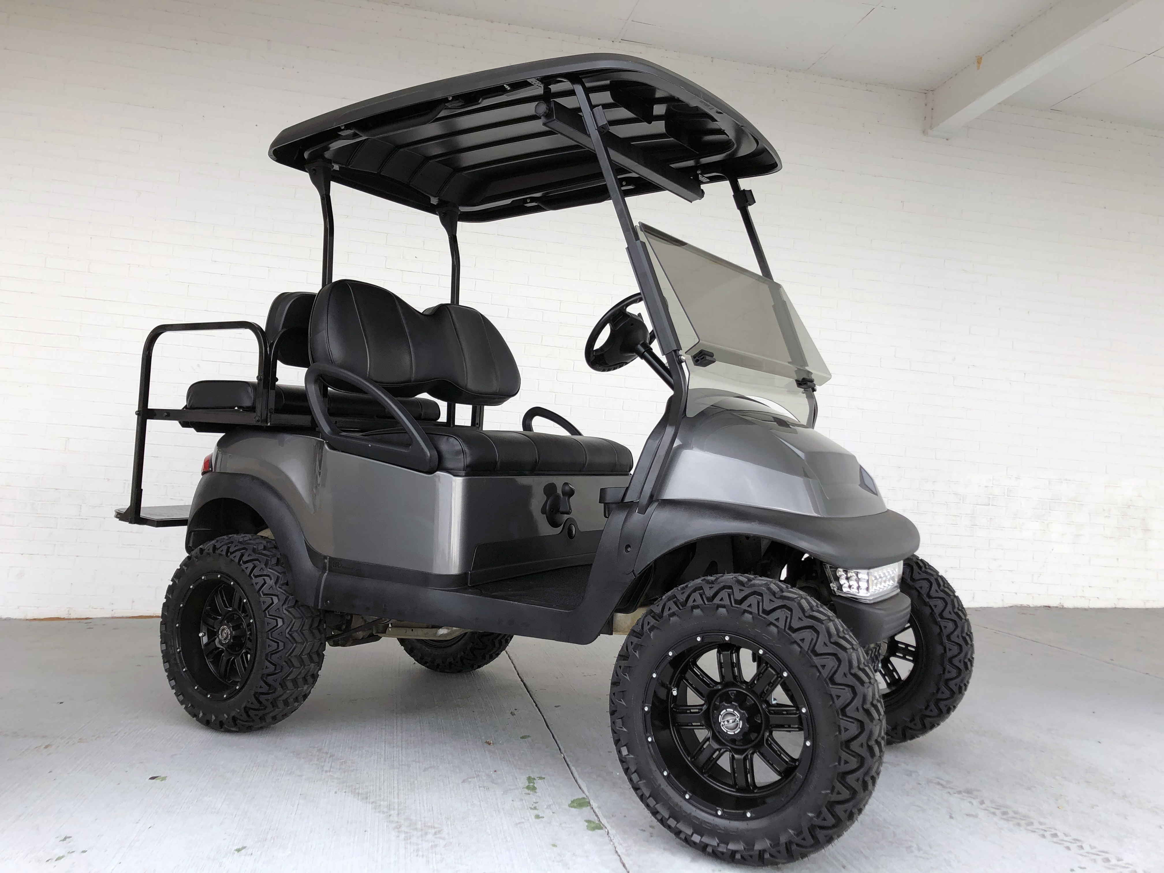 Charcoal Lifted GAS Club Car Precedent Golf Cart | Golf Carts - Lifted