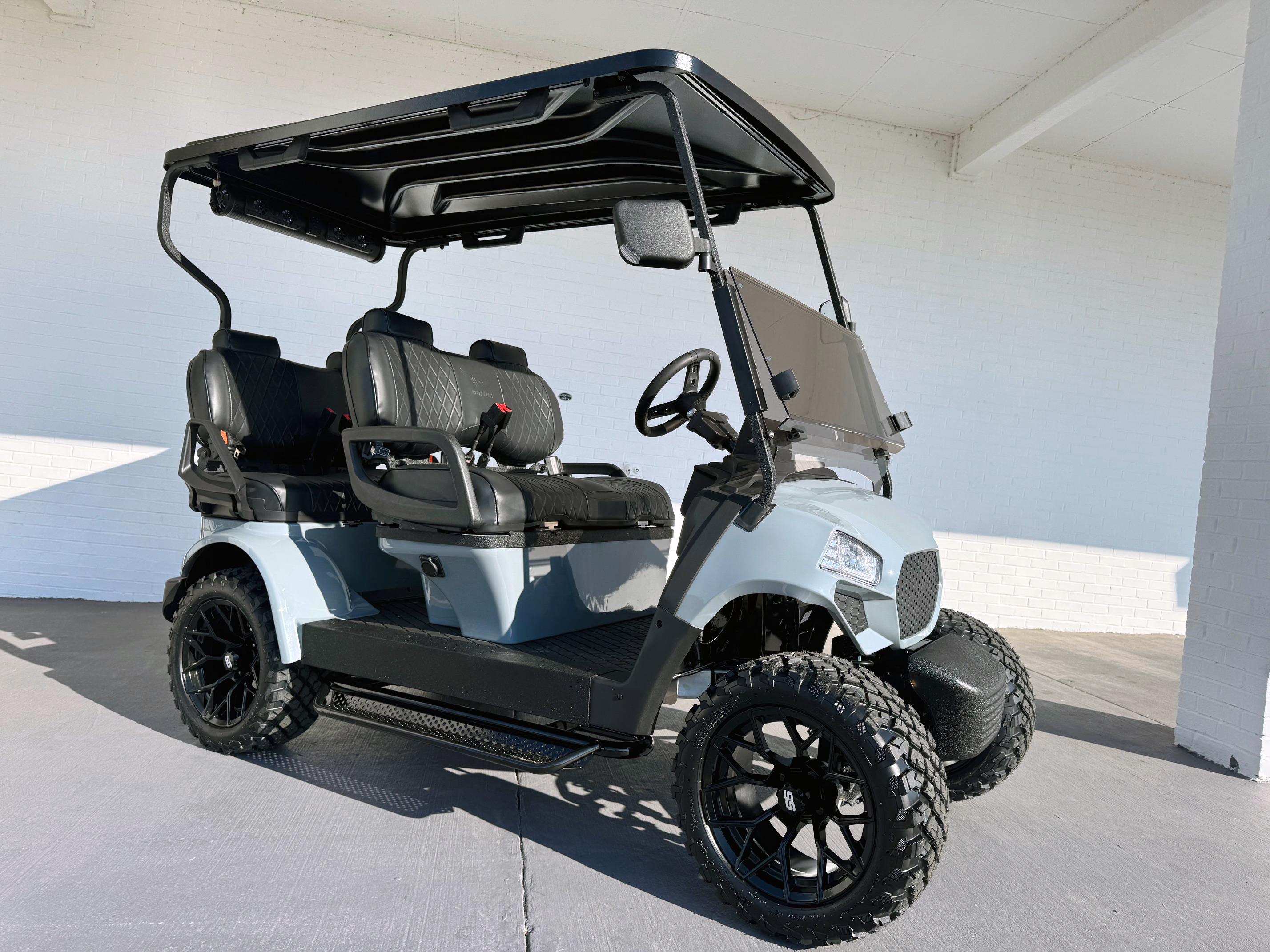 Cement Gray Contender 4 Sport Lithium Golf Cart | Golf Carts - Lifted