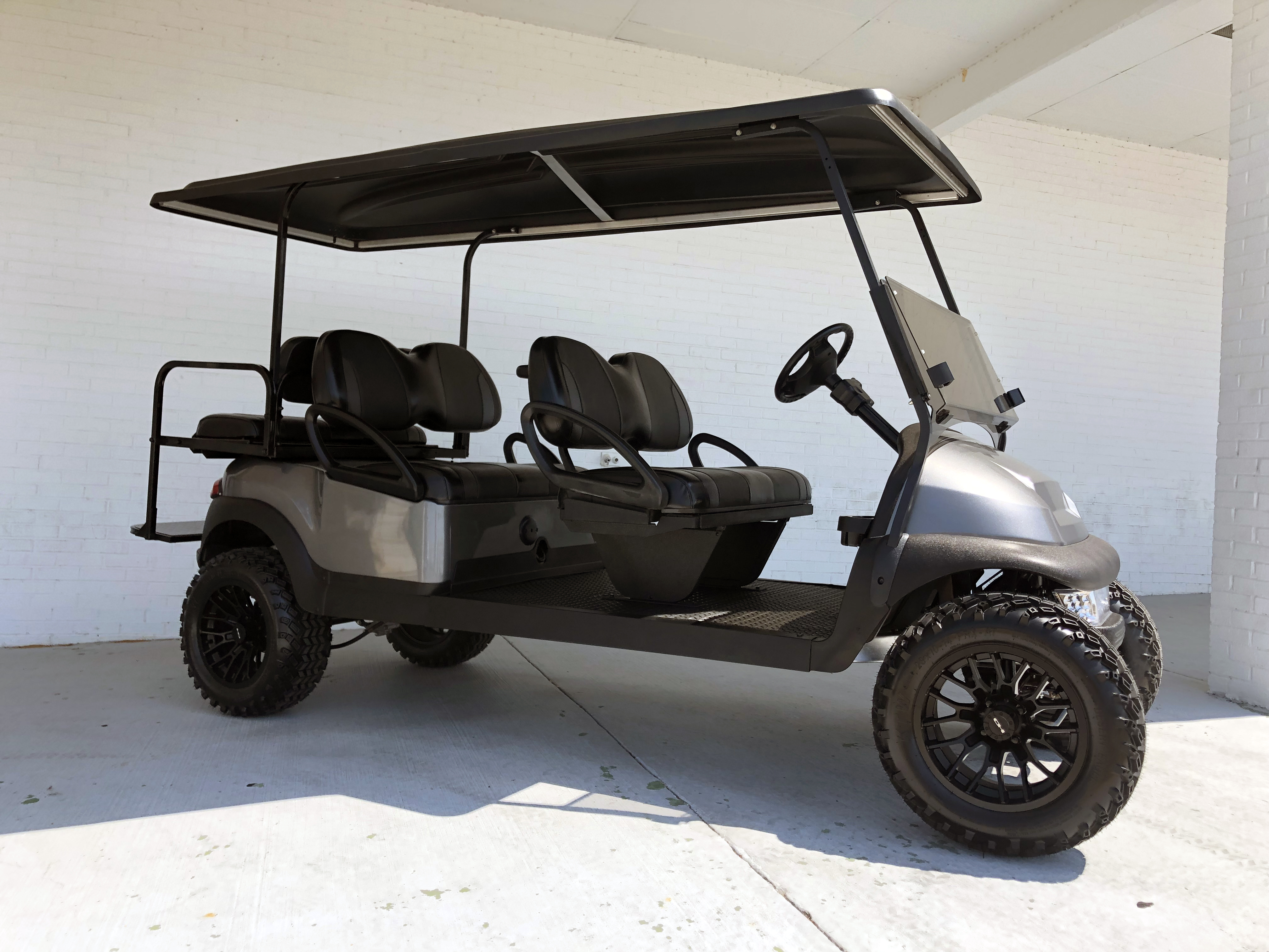 Charcoal Lifted 6 Passenger Limo Club Car Golf Cart | Golf Carts - Lifted