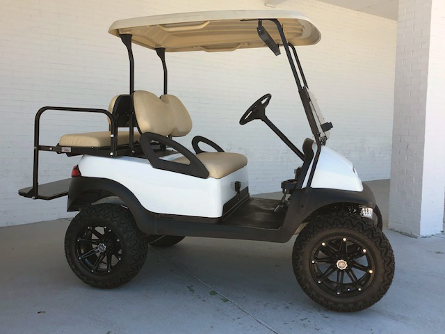 White golf cart transformation into a - Graphic Creations