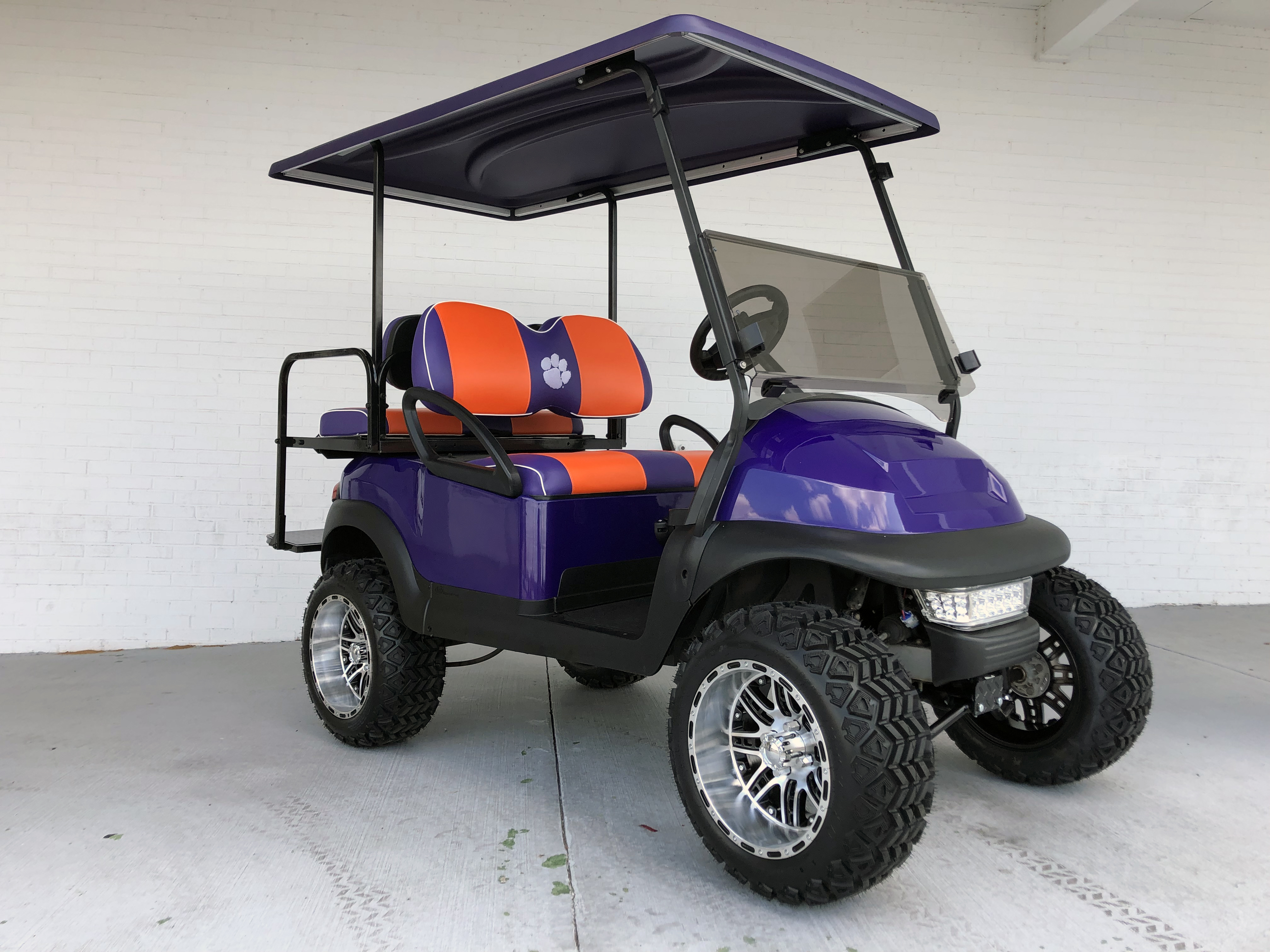 Clemson Tigers Purple Lifted Club Car Golf Cart | Golf Carts - Lifted
