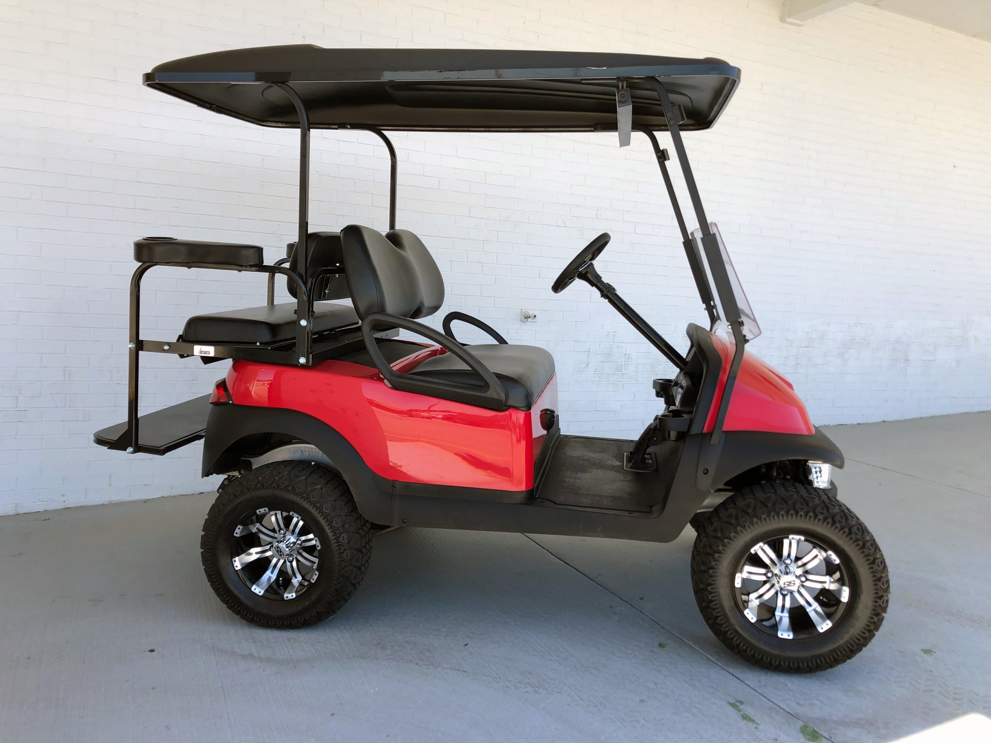 Custom Red Lifted Club Car Precedent Golf Cart | Golf Carts - Lifted