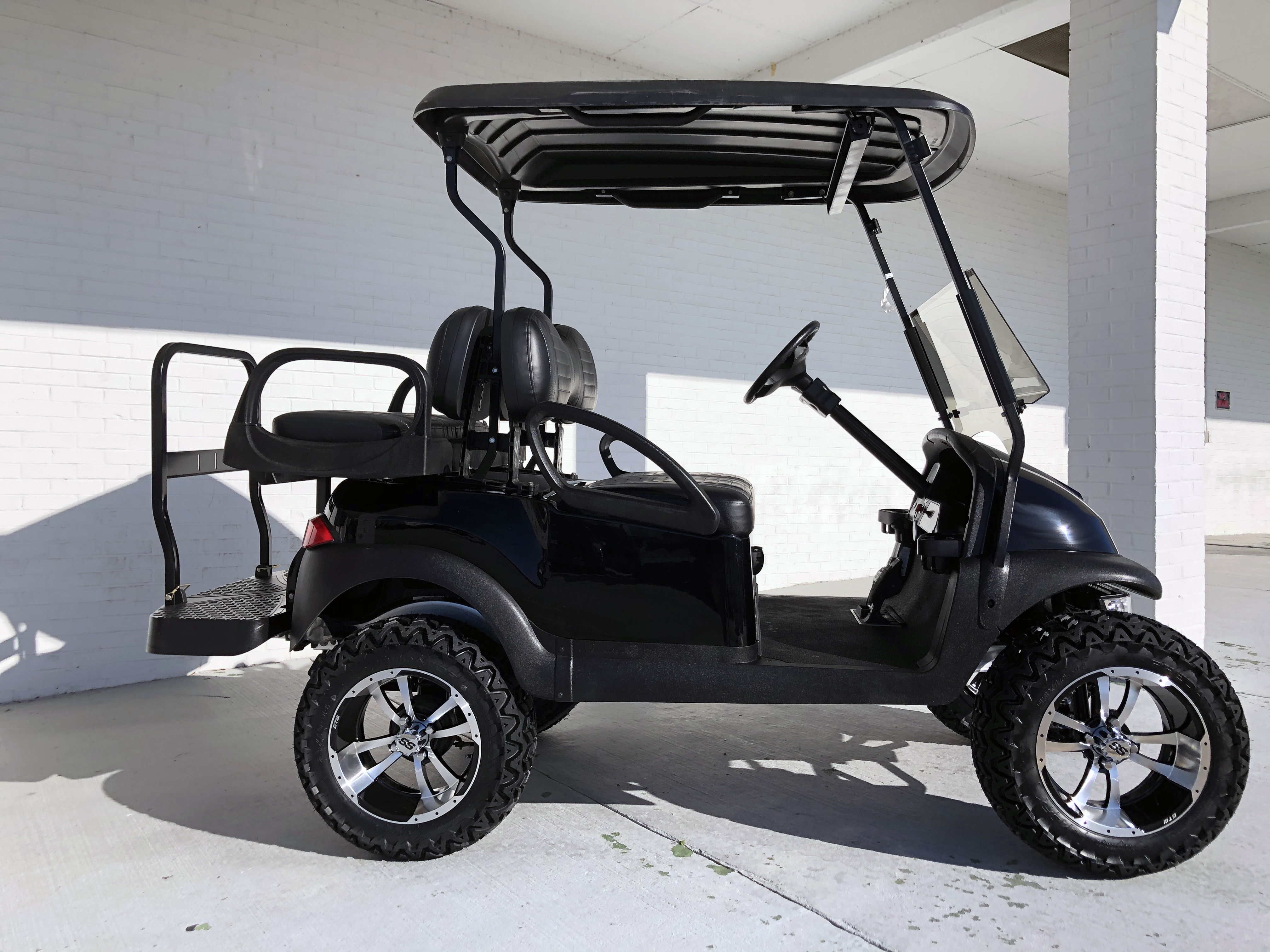 Black Lifted Club Car Precedent Max 6 Rear Seat 