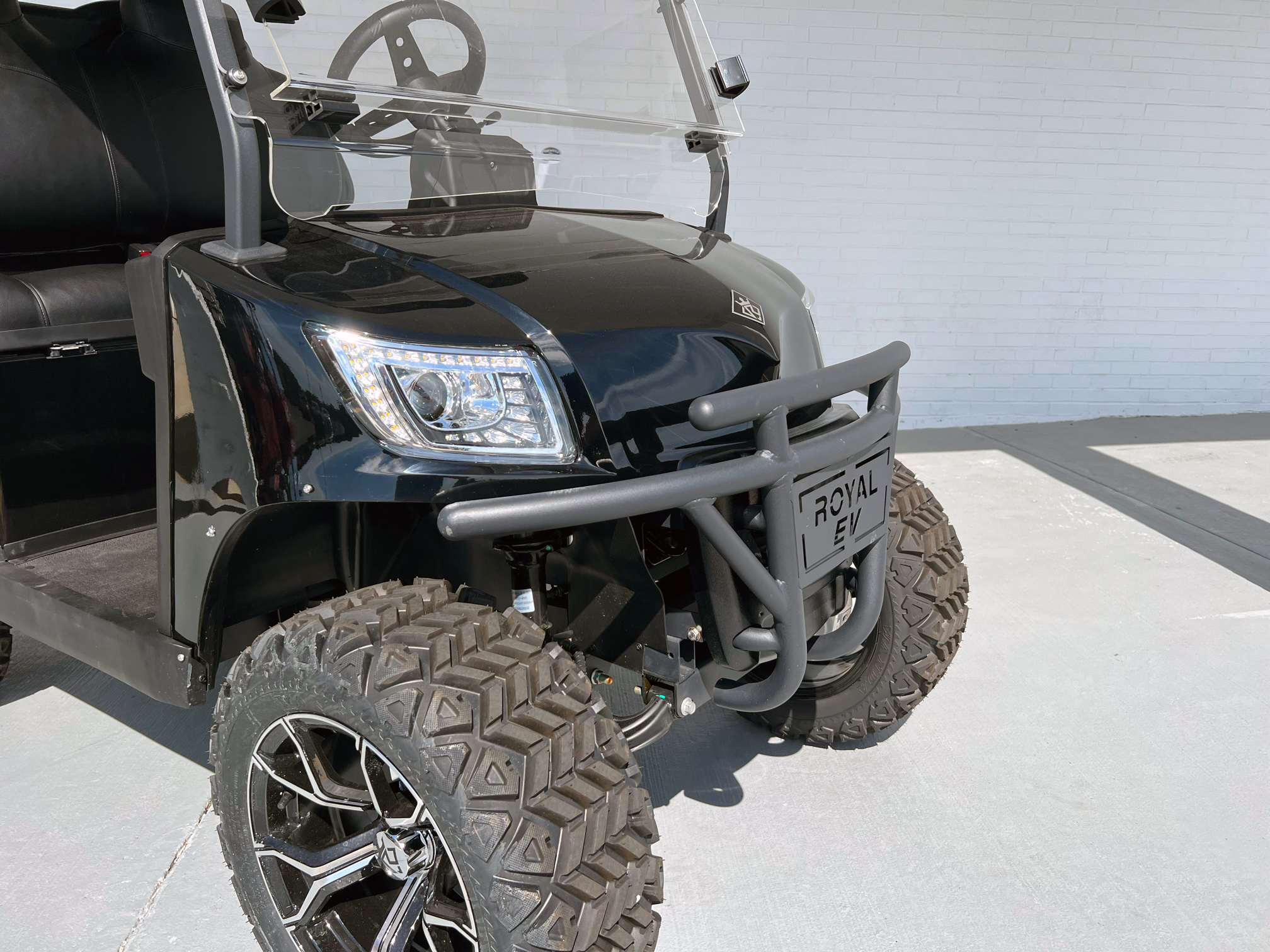 Black ROYAL EV Lithium Ambassador Golf Cart | Golf Carts - Lifted